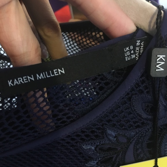NWT Karen Millen Mesh & lace pencil dress - Picture 6 of 8